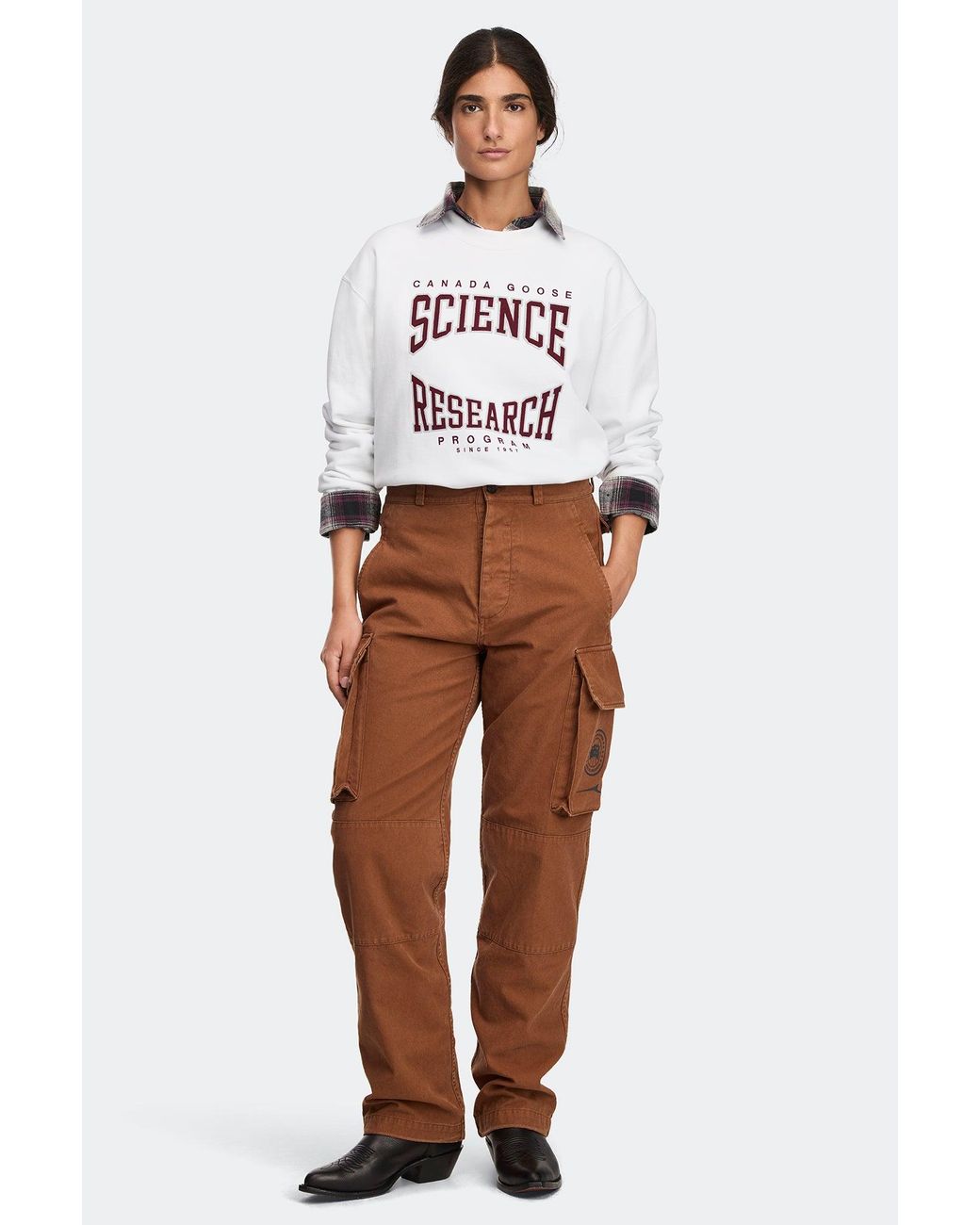 Canada Goose White Wander Science Research Sweatshirt