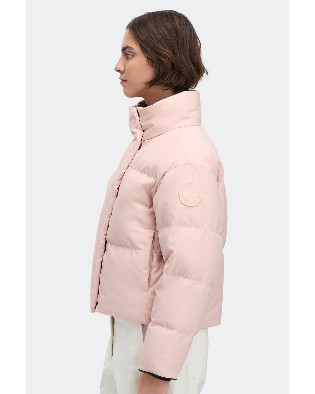 Canada Goose Pink Grandview Cropped Jacket Tonal Disc