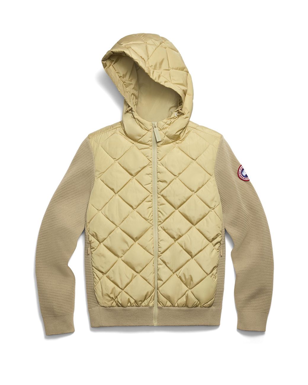 Canada Goose Natural Hybridge Quilted Knit Hoodie