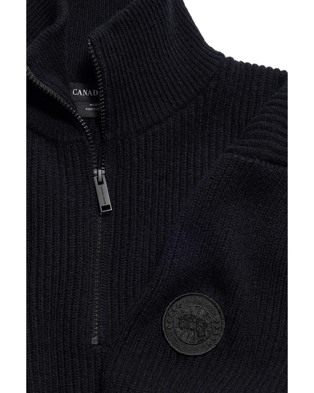 Canada Goose Black Mckinney Knit Quarter Zip for men