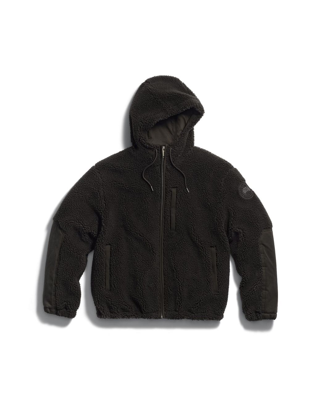 Canada Goose Black Harrier Full Zip Fleece Hoodie for men