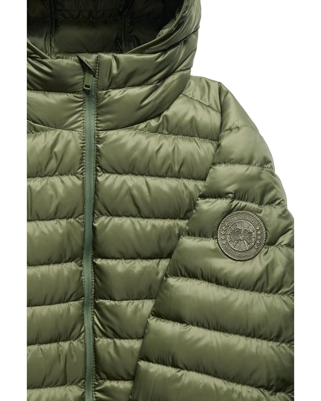 Canada Goose Green Aethera Hoodie Tonal Disc