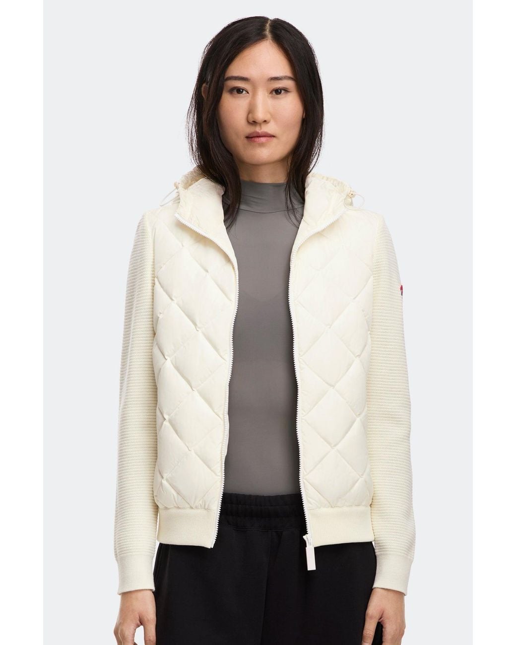Canada Goose Natural Hybridge Quilted Knit Hoodie