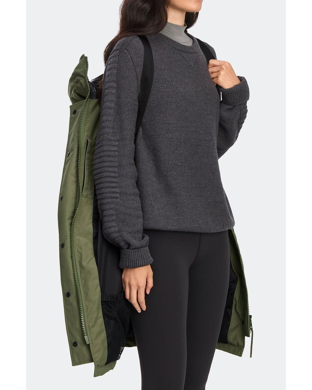 Canada Goose Green Shelburne Parka Tonal Disc