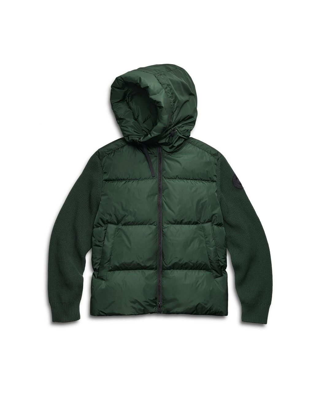Canada Goose Green Hybridge Grove Knit Hoodie for men