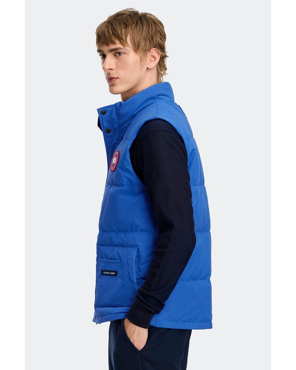 Canada Goose Blue Freestyle Crew Pbi Vest for men