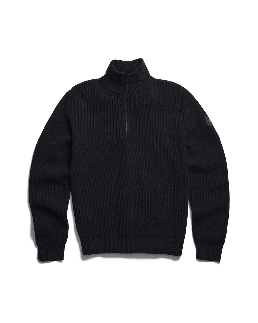 Canada Goose Black Mckinney Knit Quarter Zip for men
