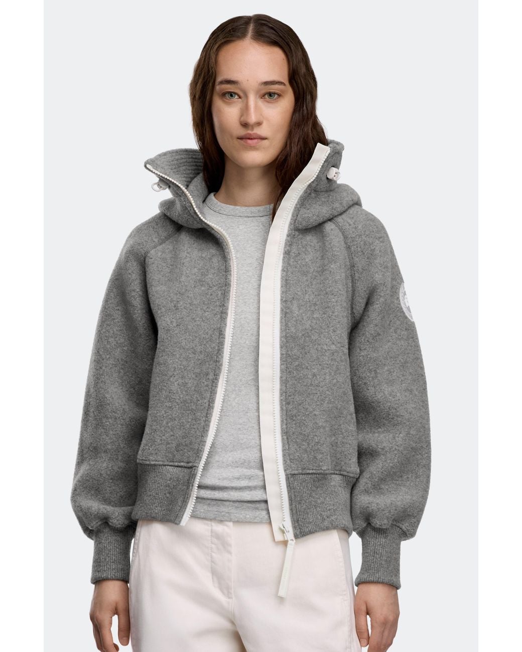 Canada Goose Gray Chilliwack Fleece Bomber Disc