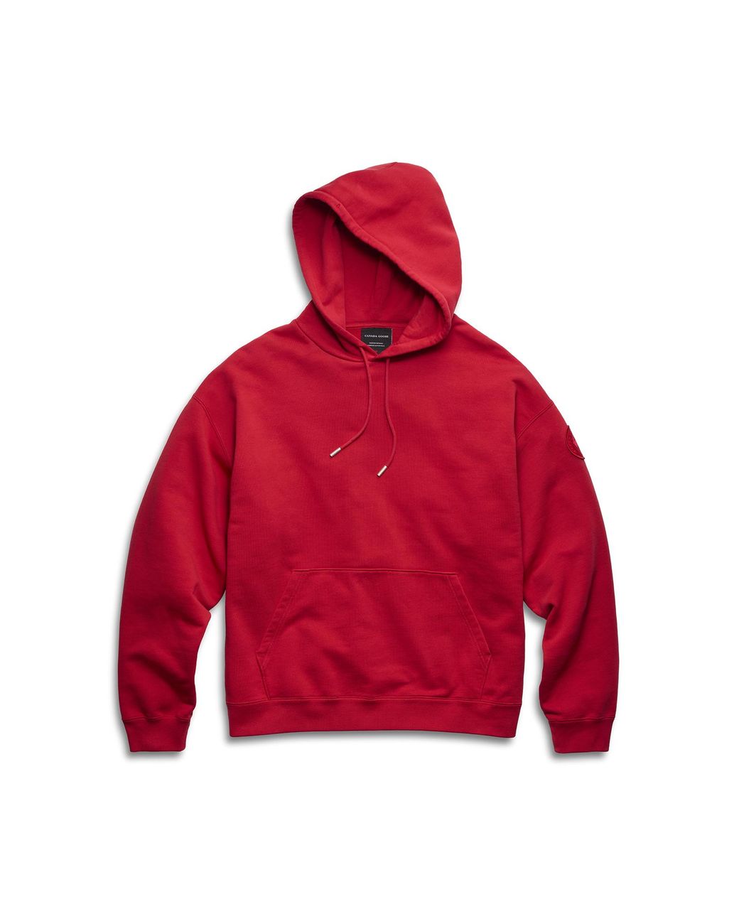 Canada Goose Red Rove Hoodie Tonal Disc for men