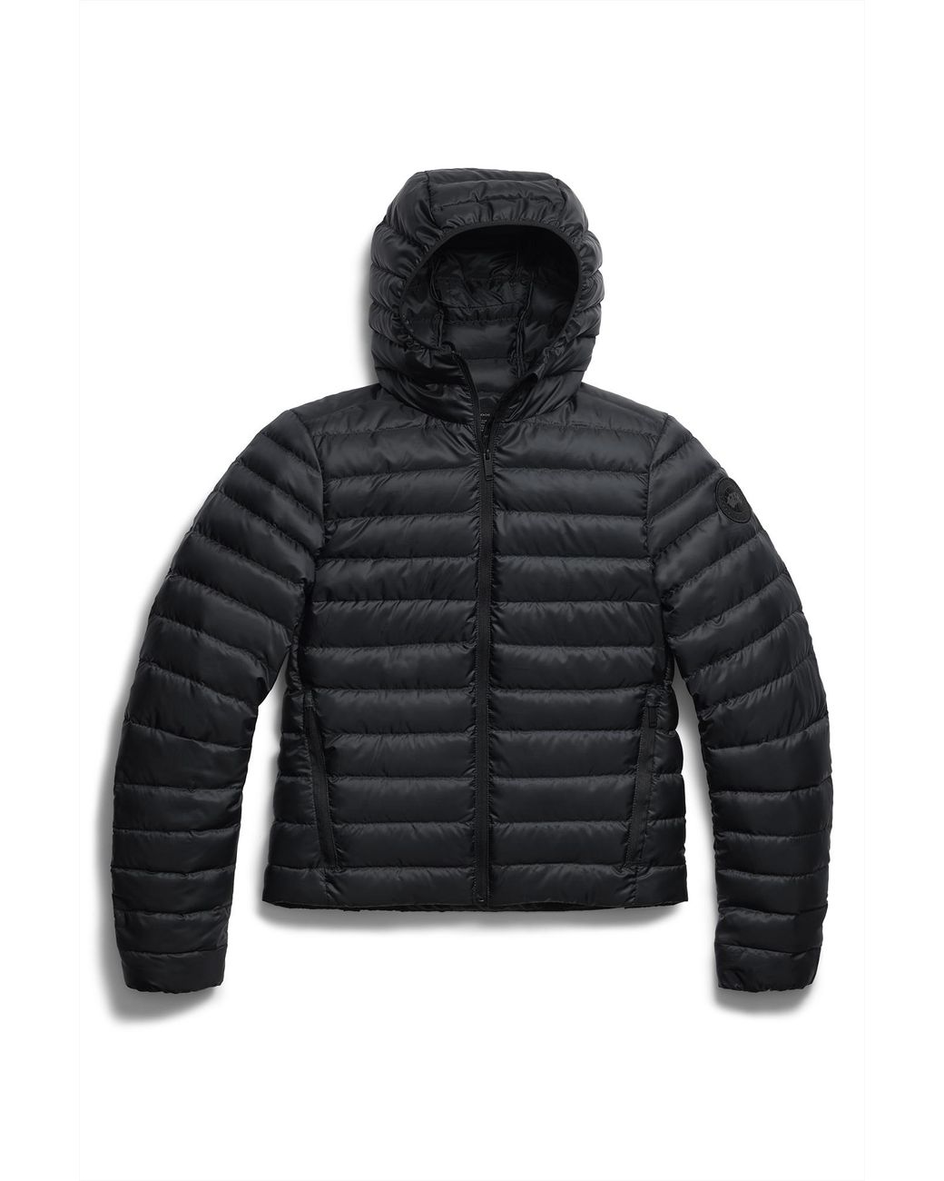Canada Goose Black Aethera Hoodie Tonal Disc
