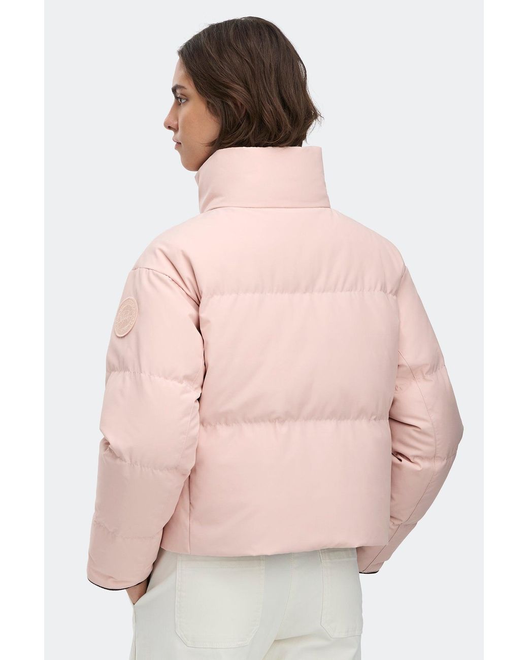 Canada Goose Pink Grandview Cropped Jacket Tonal Disc