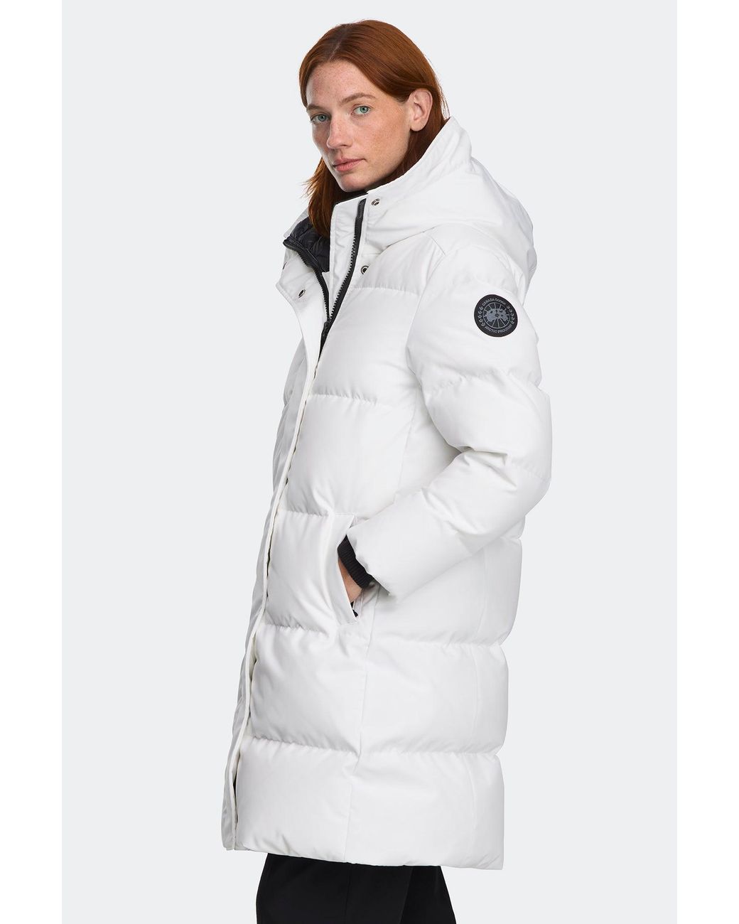 Canada Goose White Louise Parka Disc