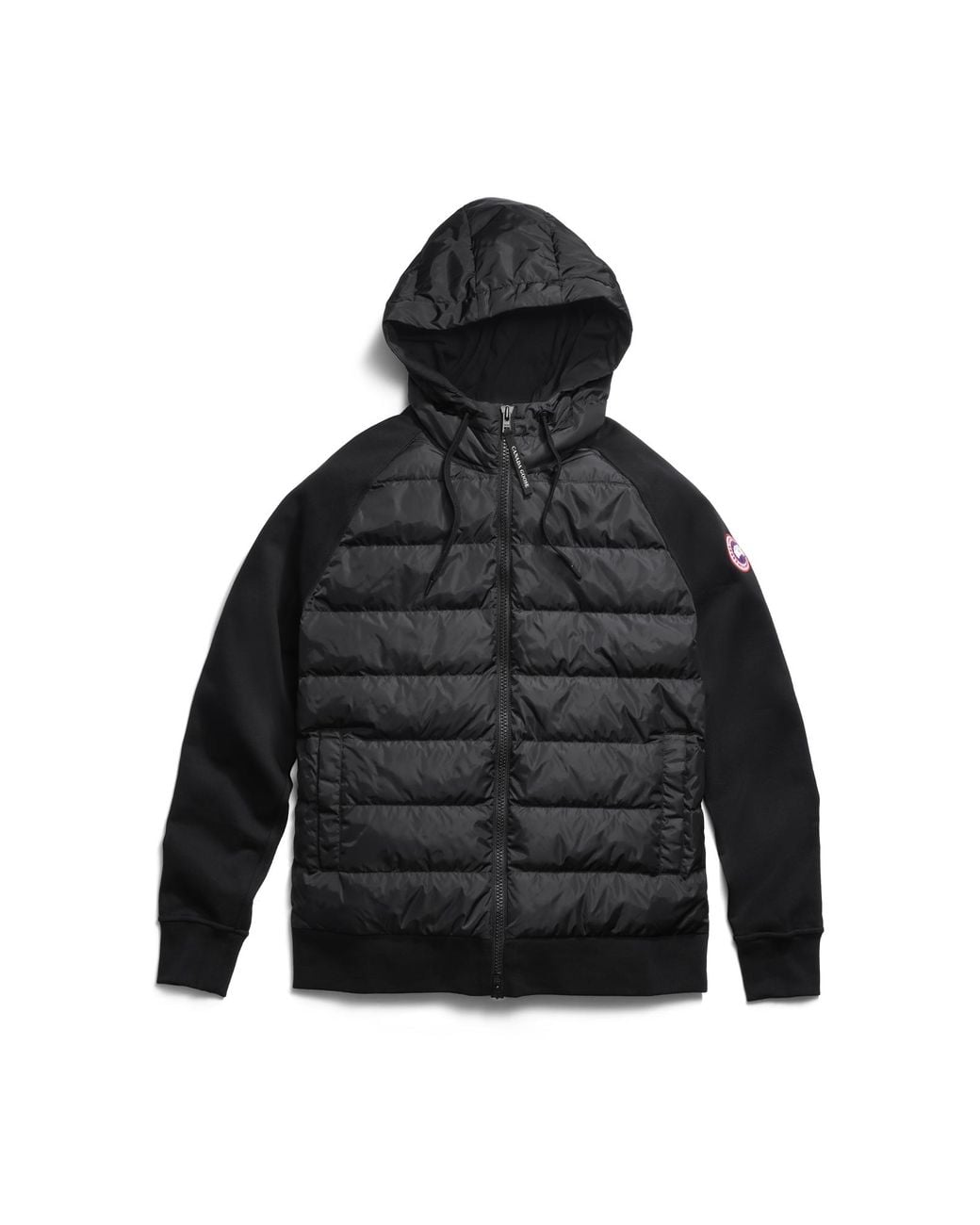 Canada Goose Black Hybridge Huron Full Zip Hoodie for men