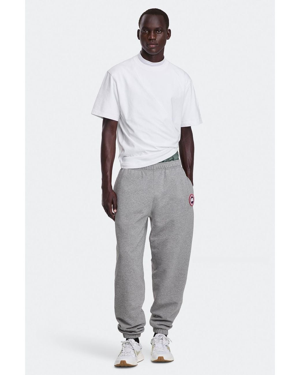 Canada Goose White Novo T-Shirt Tonal Disc for men