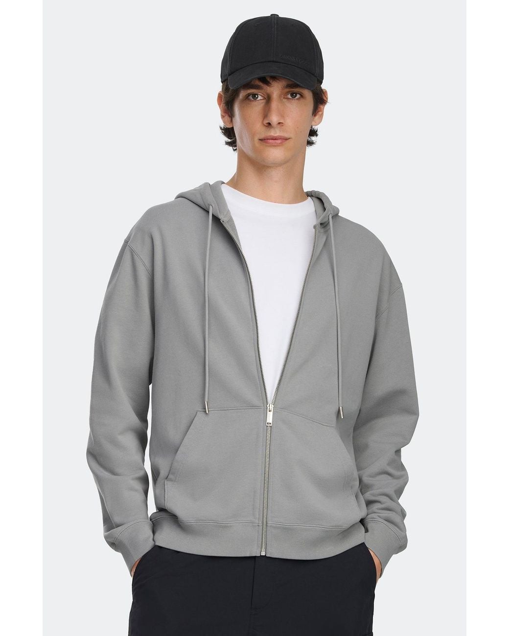 Canada Goose Gray Loon Full Zip Hoodie Disc for men