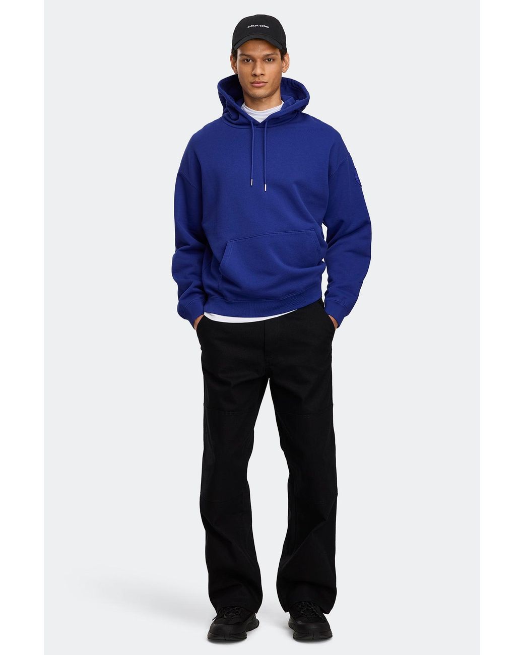 Canada Goose Blue Rove Hoodie Tonal Disc for men