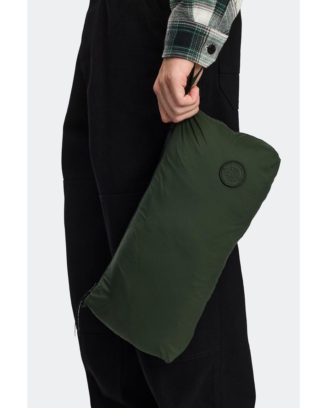 Canada Goose Green Lodge Hoodie Tonal Disc for men