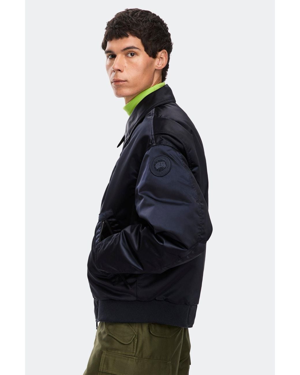 Canada Goose Black Seguin Aviator Bomber for men