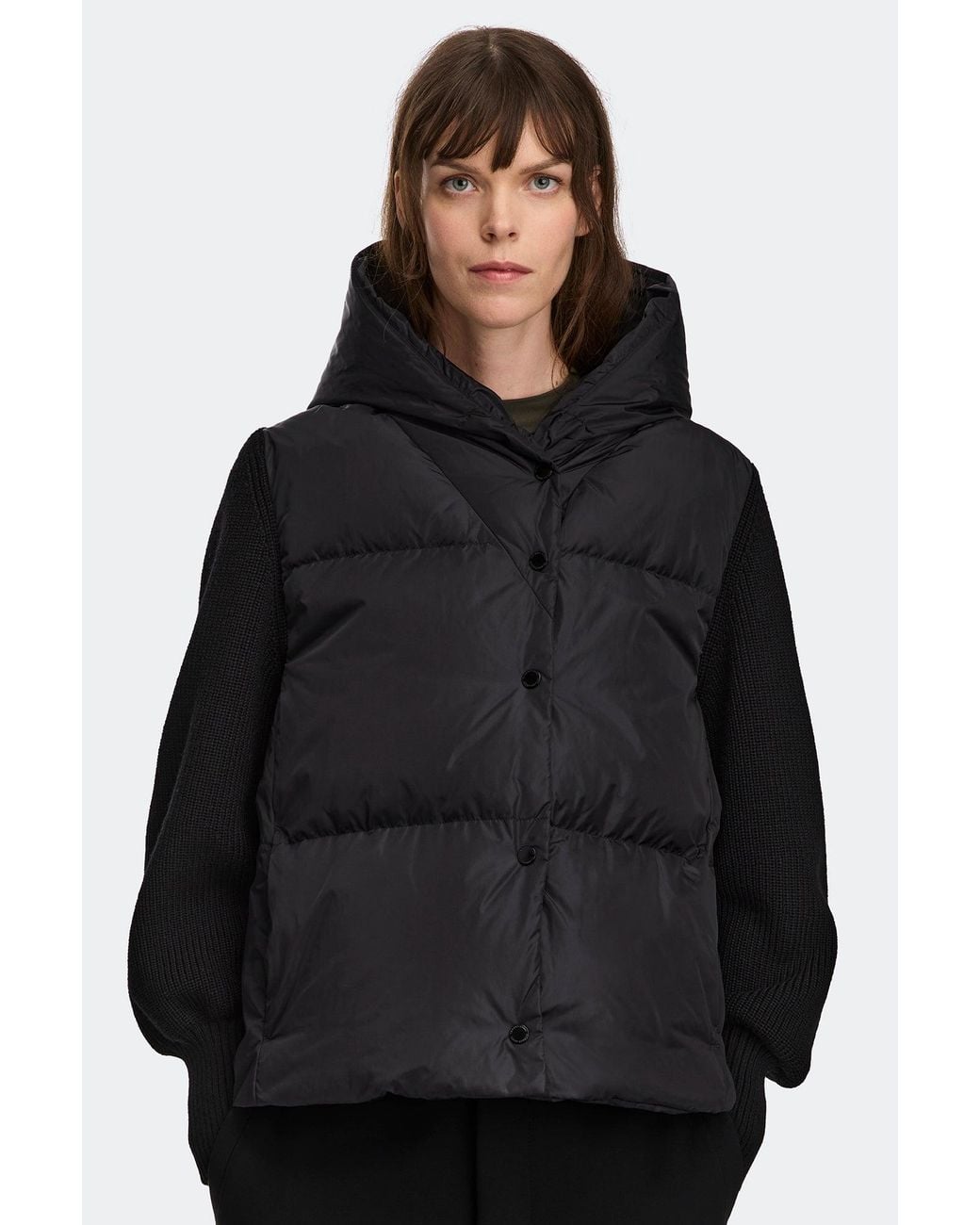Canada Goose Black Hybridge Astoria Knit Hoodie