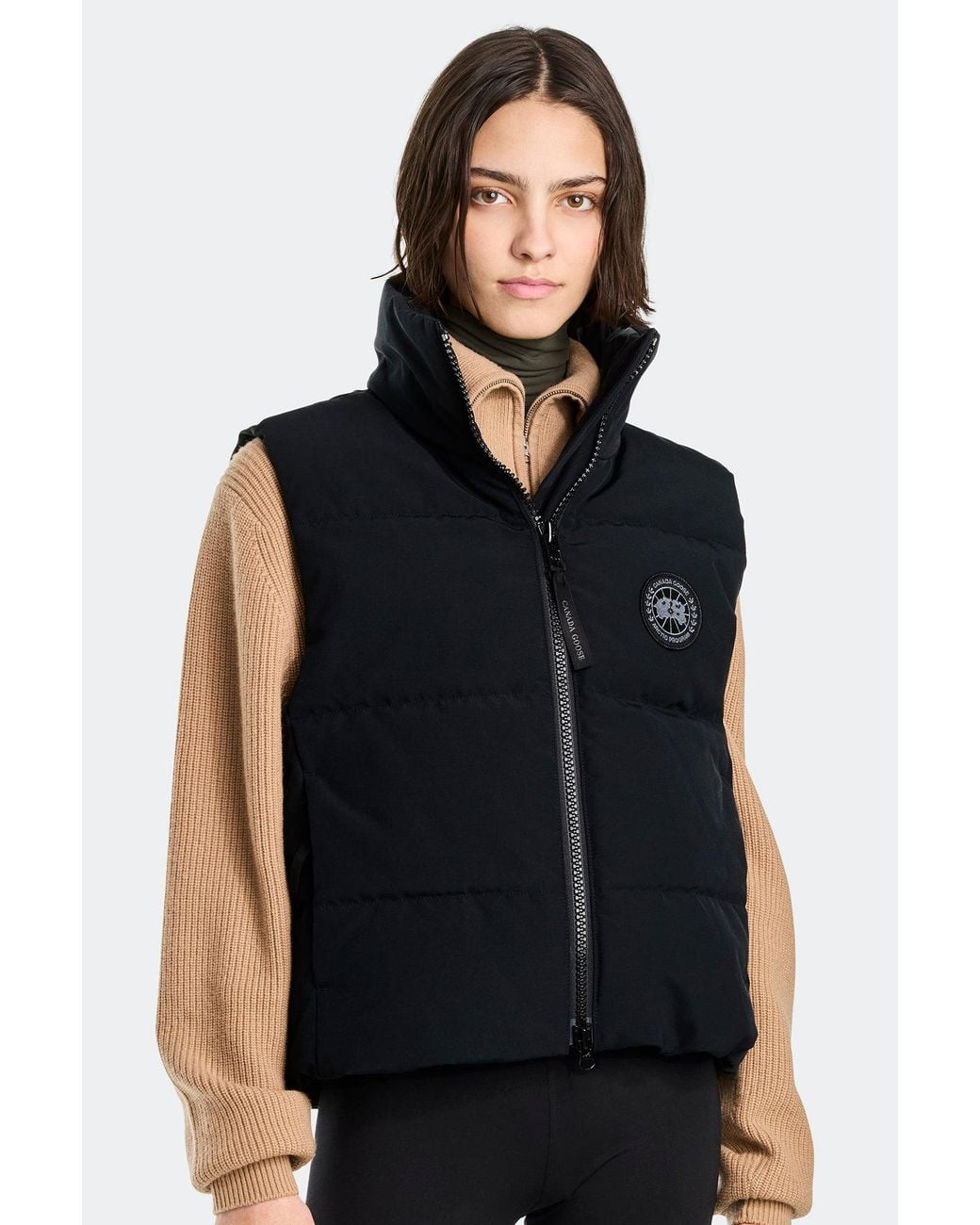 Canada Goose Black Grandview Cropped Vest Disc