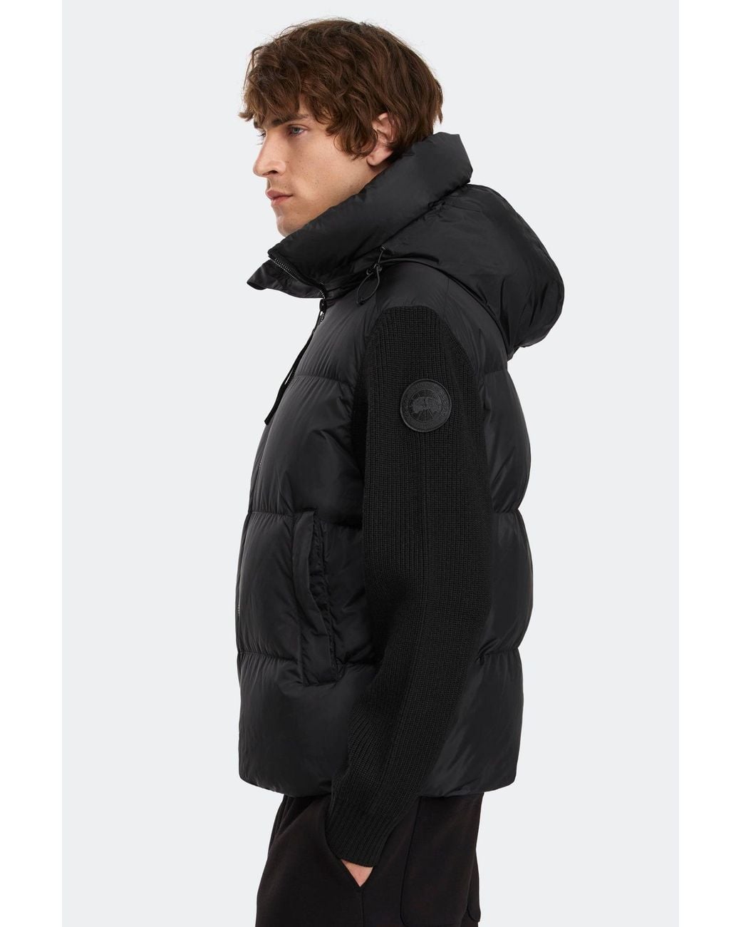 Canada Goose Black Hybridge Grove Knit Hoodie for men