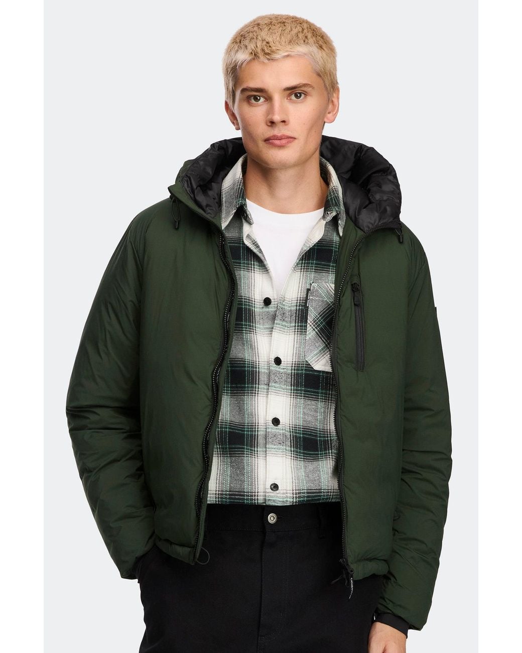 Canada Goose Green Lodge Hoodie Tonal Disc for men