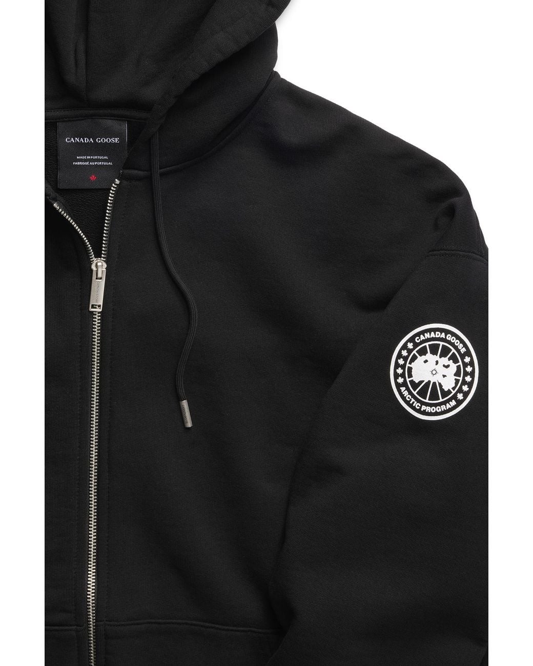 Canada Goose Black Rove Graphic Full Zip Hoodie for men