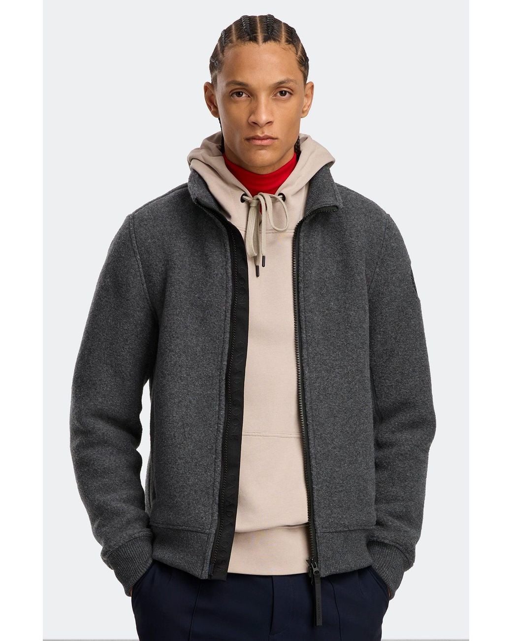 Canada Goose Gray Lawson Fleece Jacket Disc for men