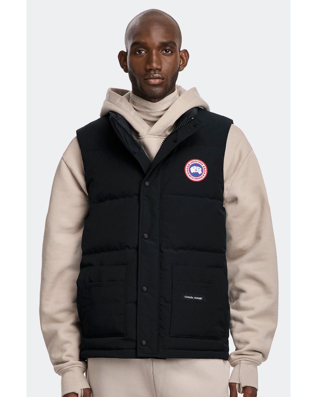 Canada Goose Black Freestyle Crew Vest for men