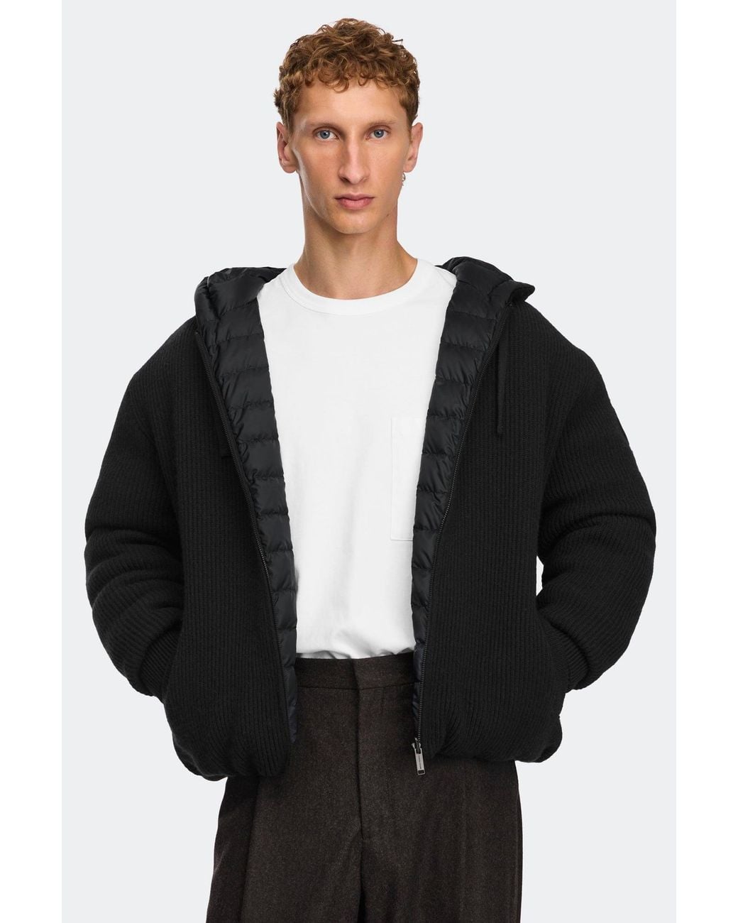 Canada Goose Black Hybridge Hunter Full Zip Hoodie for men