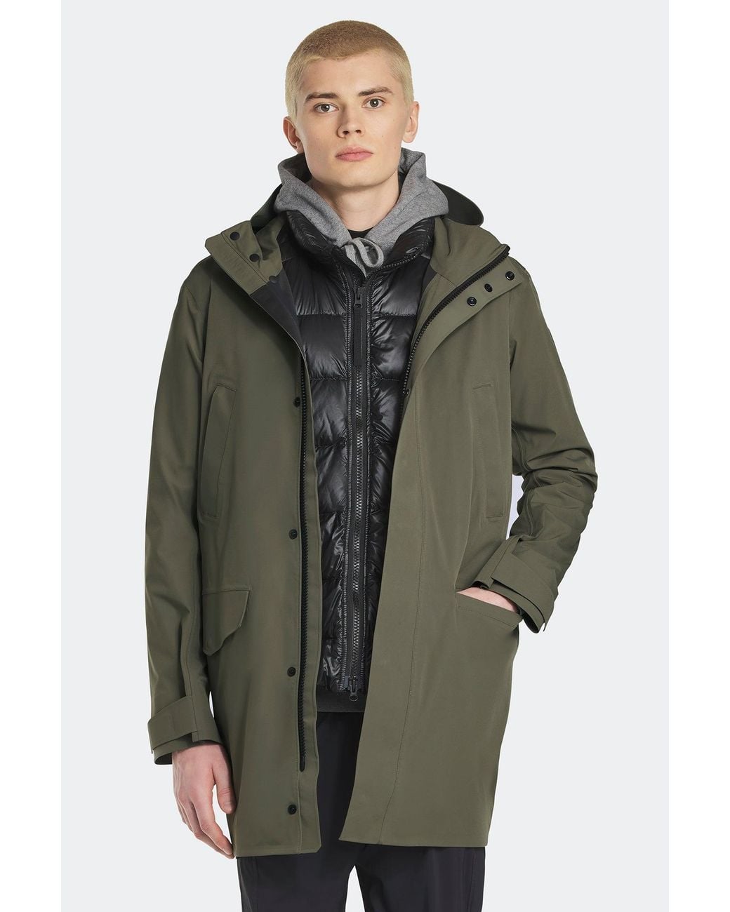 Canada Goose Green Barclay Rain Jacket Disc for men