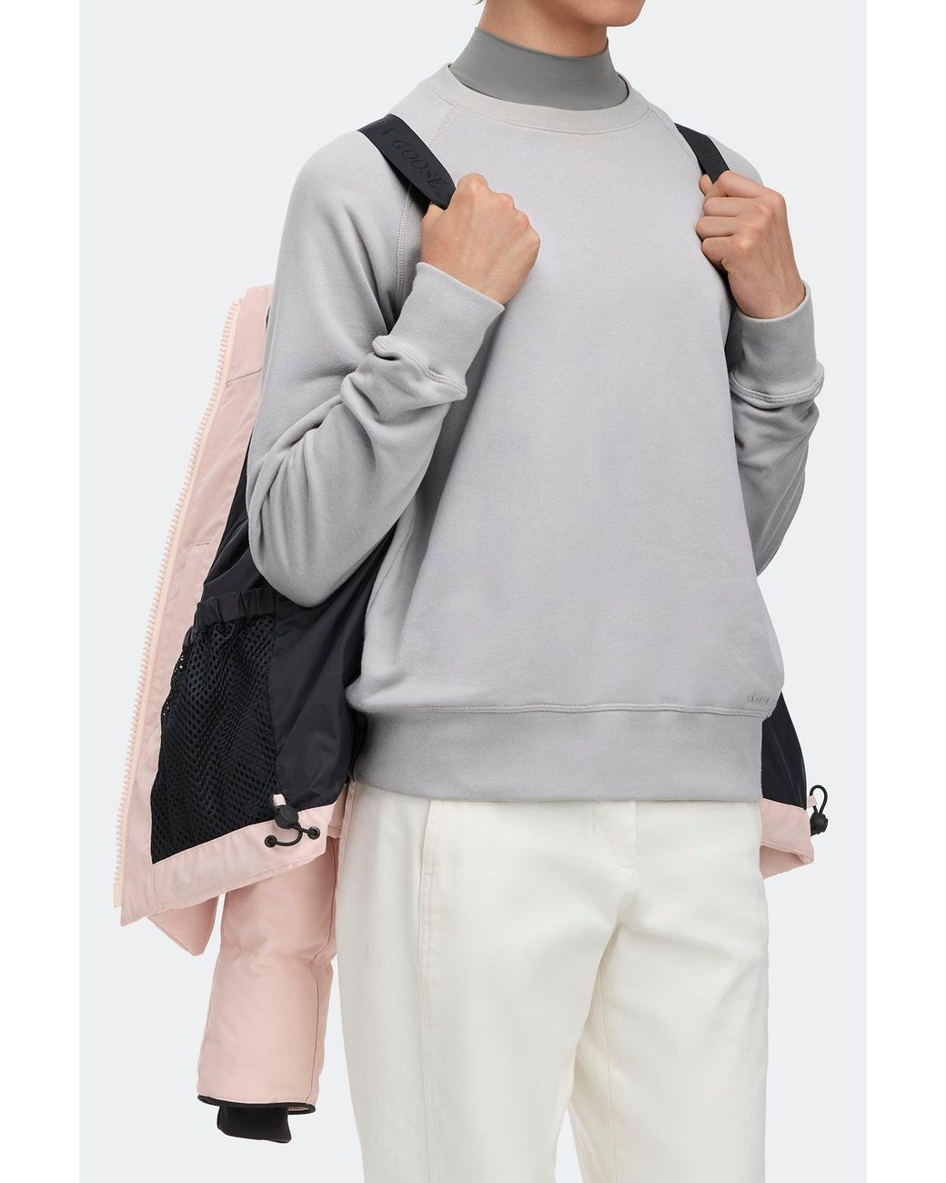 Canada Goose Pink Grandview Cropped Jacket Tonal Disc