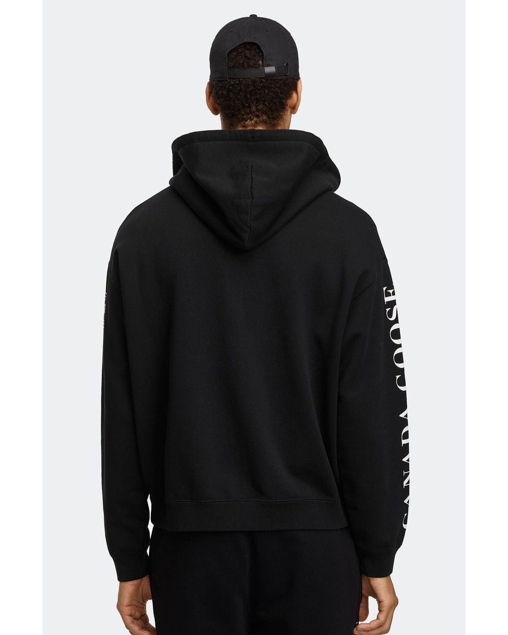 Canada Goose Black Rove Graphic Full Zip Hoodie for men