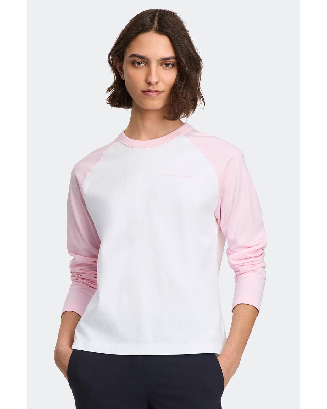 Canada Goose White Eryn Long Sleeve T-Shirt