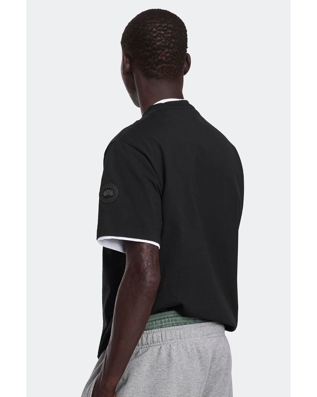 Canada Goose Black Novo T-Shirt Tonal Disc for men