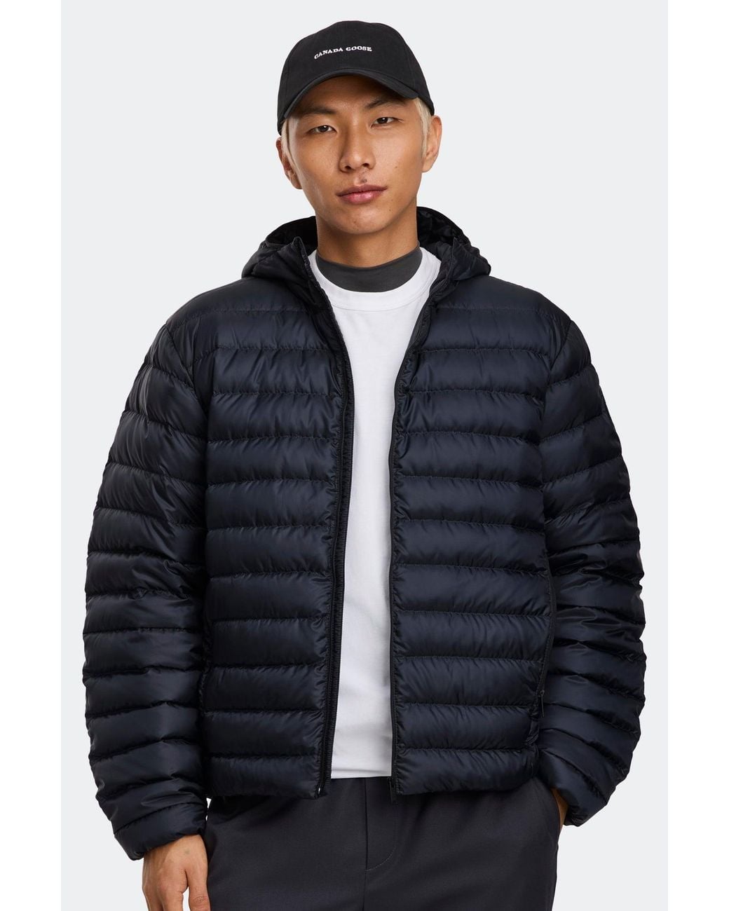 Canada Goose Blue Stratus Hoodie Tonal Disc for men