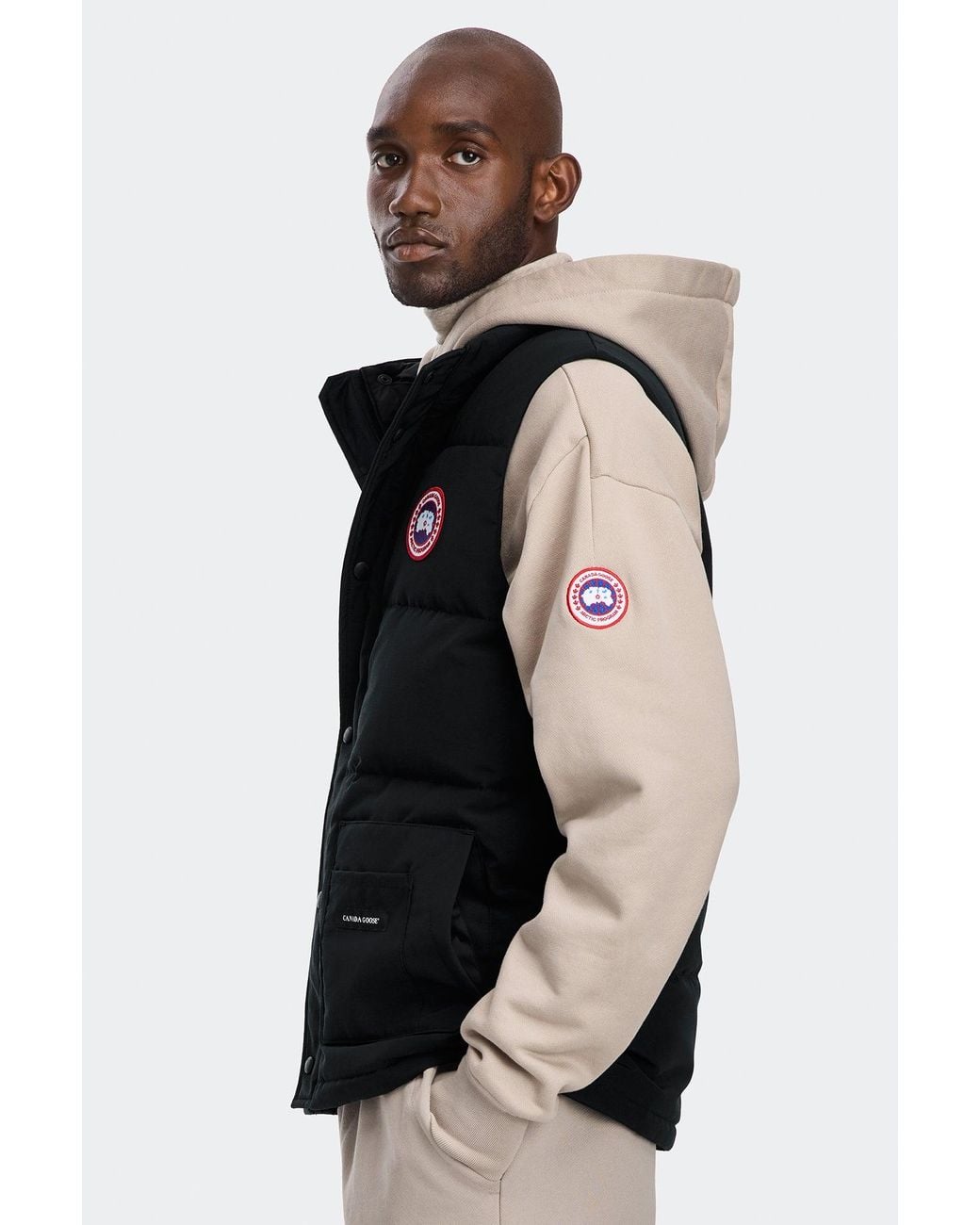Canada Goose Black Freestyle Crew Vest for men