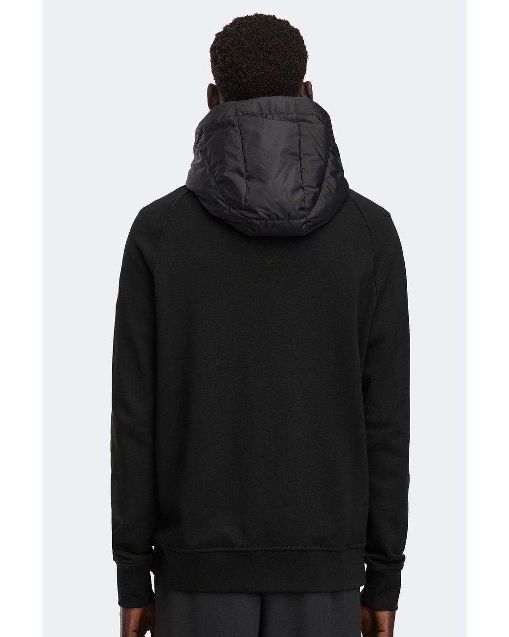 Canada Goose Black Hybridge Huron Full Zip Hoodie for men