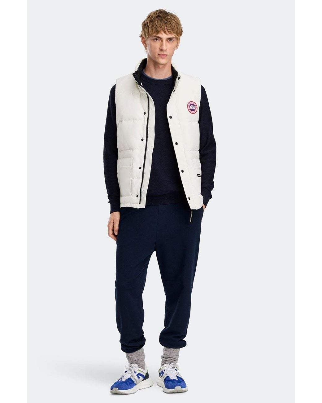 Canada Goose Blue Freestyle Crew Pbi Vest for men