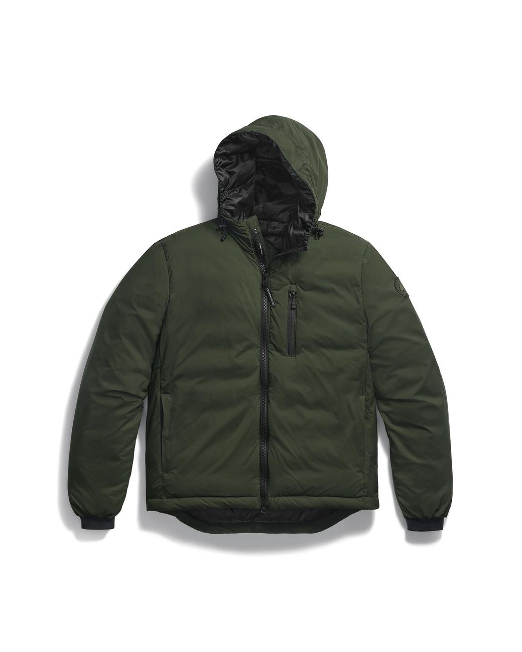 Canada Goose Green Lodge Hoodie Tonal Disc for men