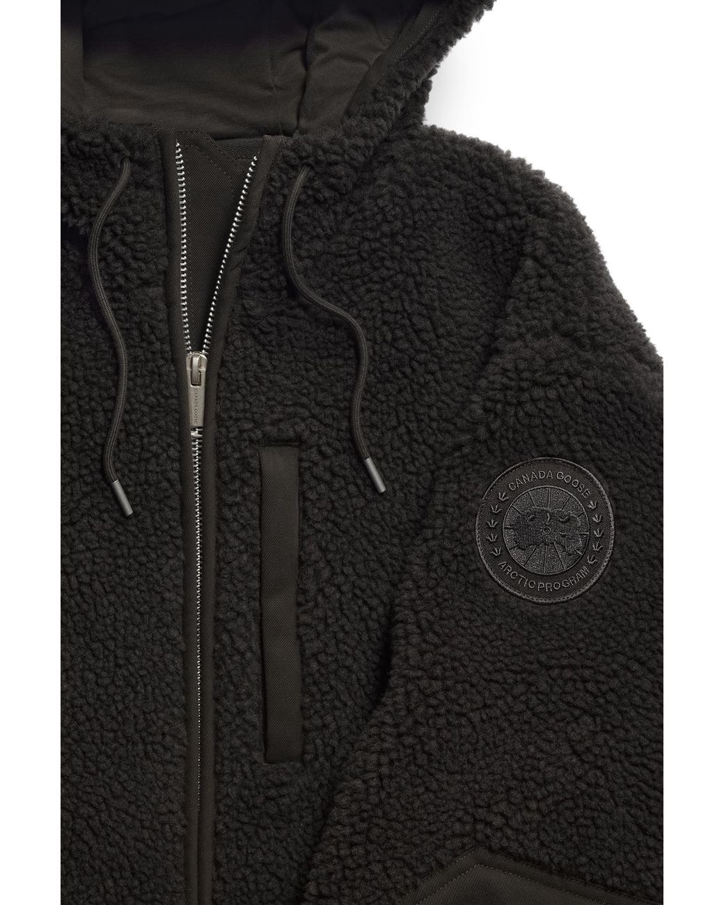 Canada Goose Black Harrier Full Zip Fleece Hoodie for men