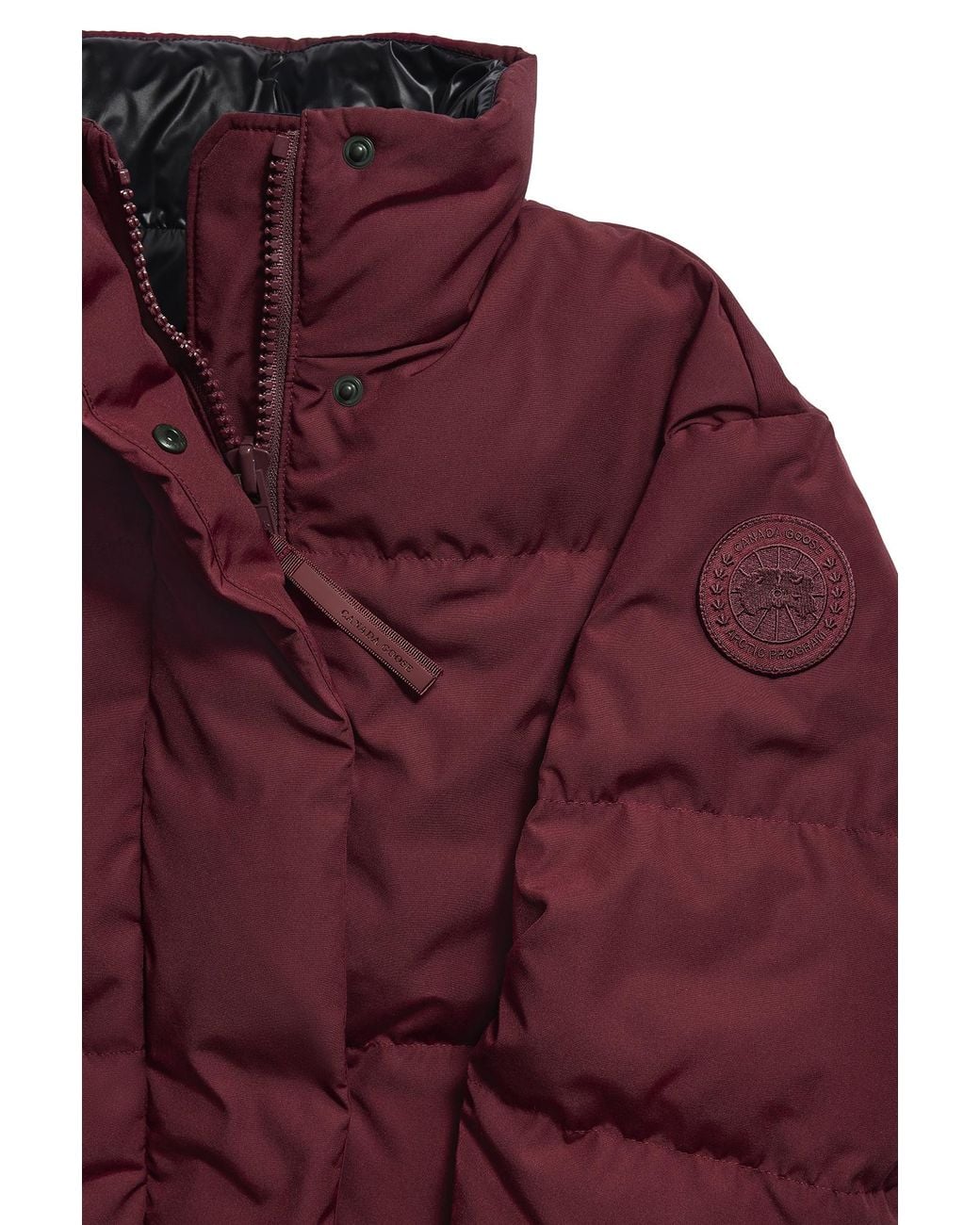 Canada Goose Red Grandview Cropped Jacket Tonal Disc
