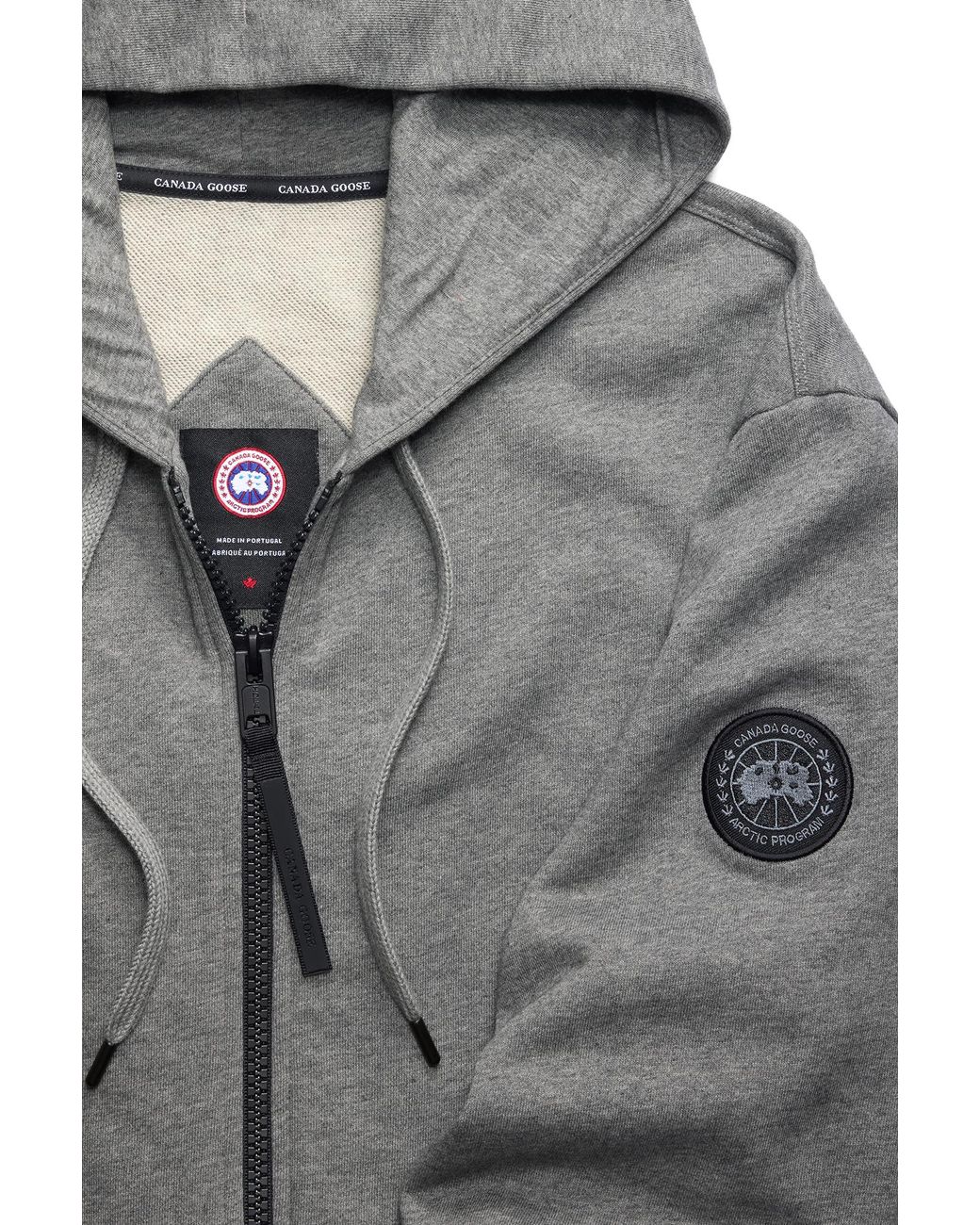 Canada Goose Gray Huron Full Zip Hoodie Disc for men