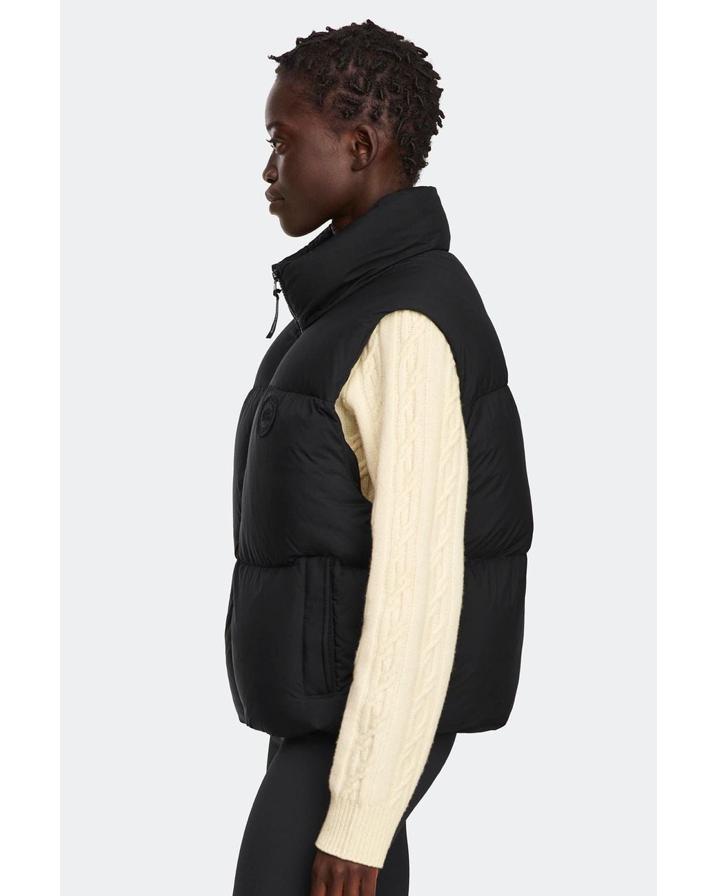 Canada Goose Black Fallon Puffer Vest Tonal Disc