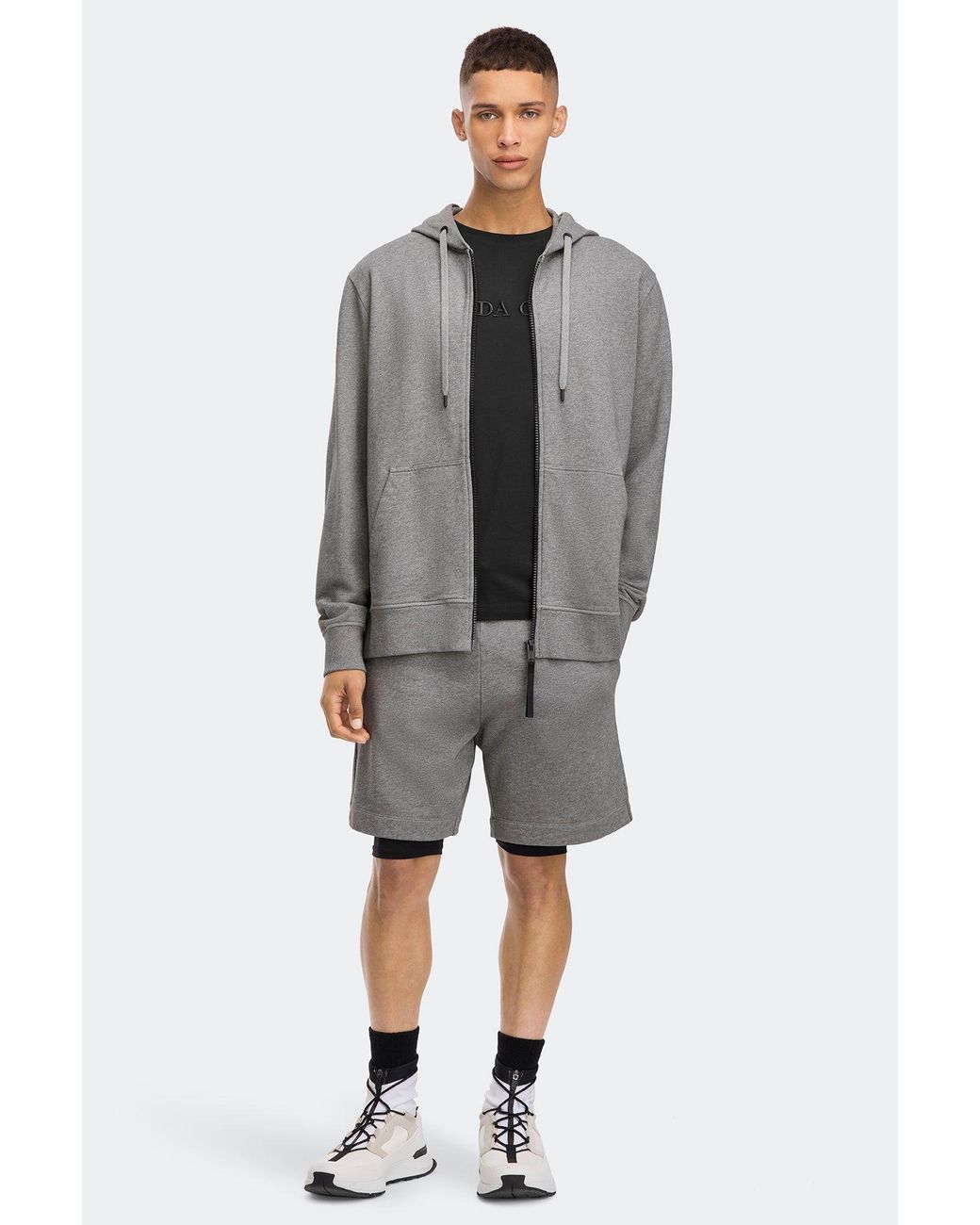 Canada Goose Gray Huron Full Zip Hoodie Disc for men