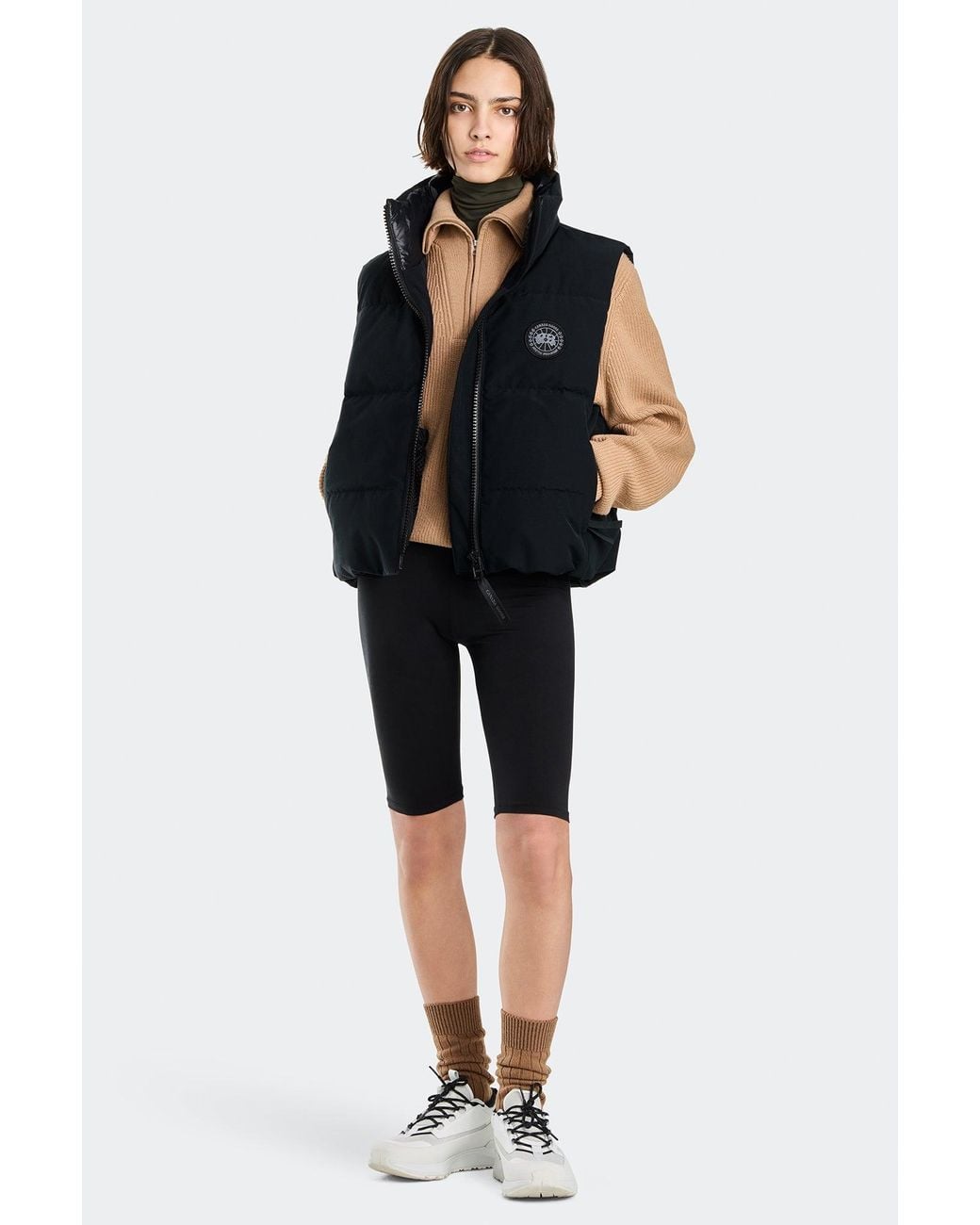 Canada Goose Black Grandview Cropped Vest Disc
