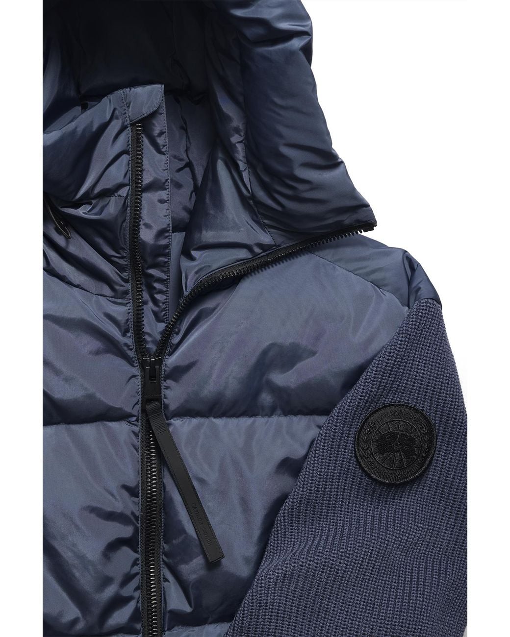 Canada Goose Blue Hybridge Grove Knit Hoodie for men