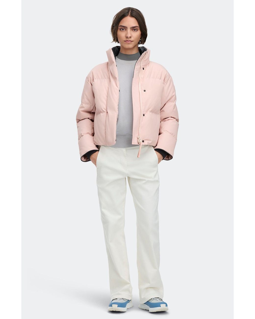 Canada Goose Pink Grandview Cropped Jacket Tonal Disc