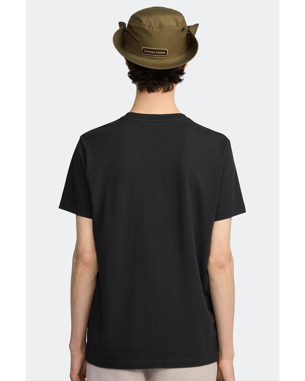 Canada Goose Black Emersen Embroidered T-Shirt for men