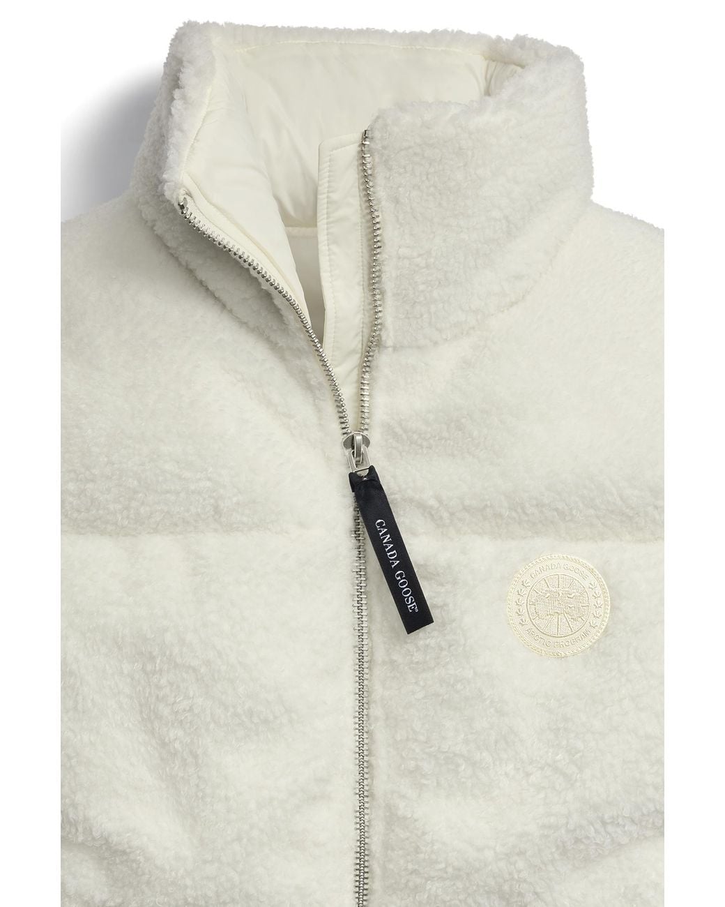 Canada Goose White Fallon Fleece Puffer Vest